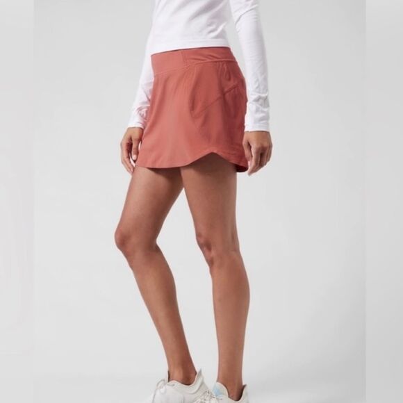 Athleta Run With It Skort 16" Salmon Pink 1X - Picture 5 of 14
